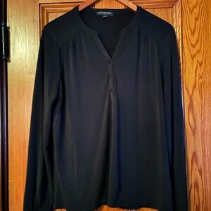 Banana Republic Black Button-Up Women's Top